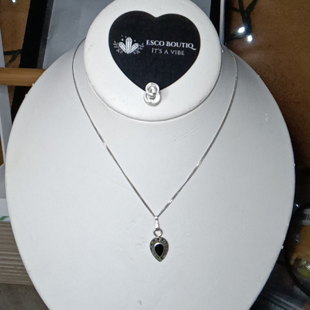 Sterling Silver Marcasite Necklace